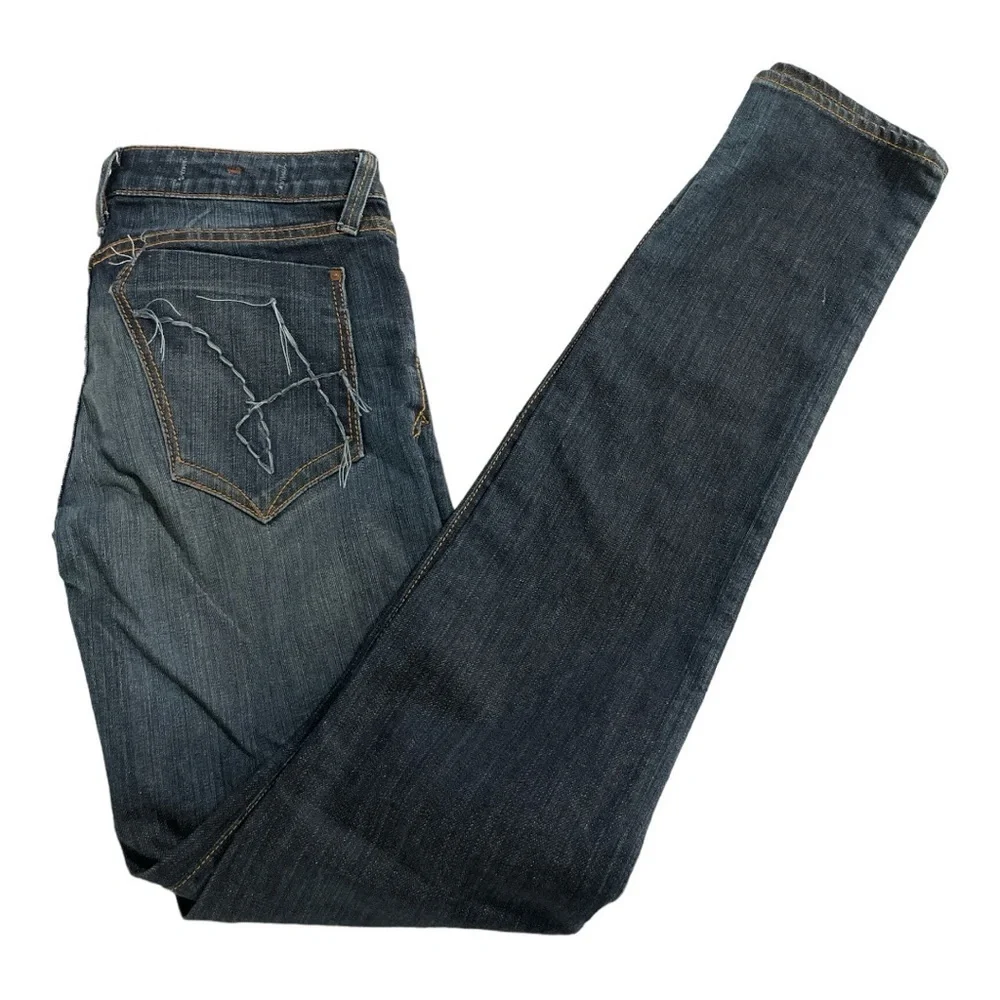 UNION Los Angeles USA Fresco sapphire Mid Rise Straight Leg Jeans Blue 26 Y2K